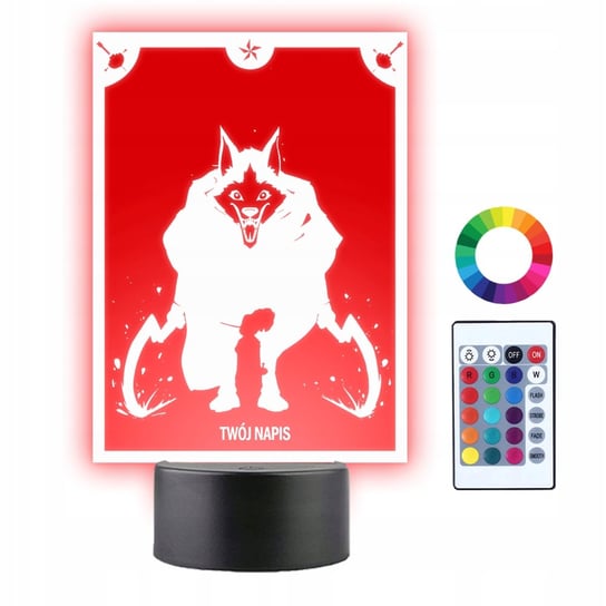 Lampka Nocna 3D LED Kot w Butach Bajka Prezent Plexido