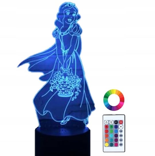 Lampka Nocna 3D Led Królewna Śnieżka Grawer Imię Plexido