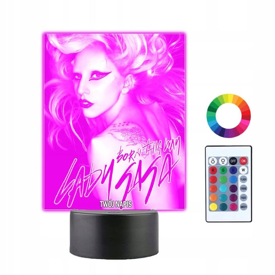 Lampka Nocna 3D LED Lady Gaga Prezent Plexido