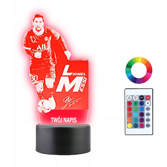 Lampka Nocna 3D LED Lionel Leo Messi Piłkarz Plexido