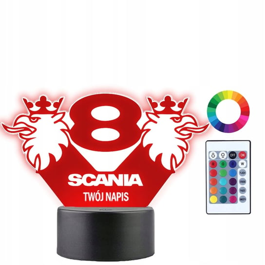 Lampka Nocna 3D Led LOGO SCANIA TIR Plexido