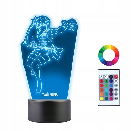 Lampka Nocna 3D LED Lucy Heartfilia Fairy Tail Plexido