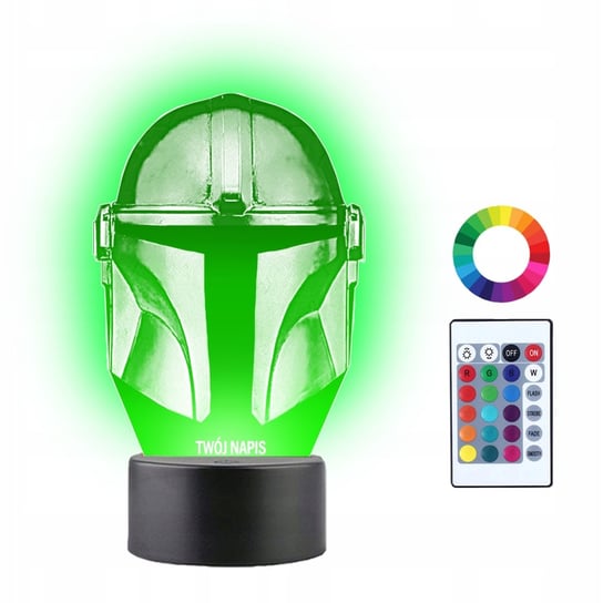 Lampka Nocna 3D LED Mandalorian Maska Prezent Plexido