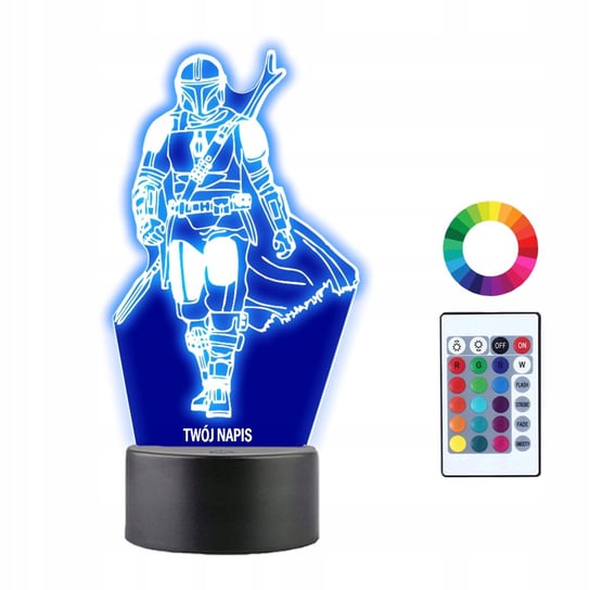 Lampka Nocna 3D LED Mandalorian Star Wars Plexido