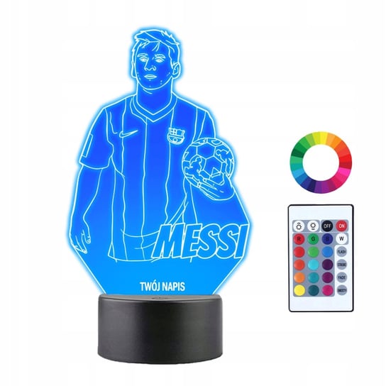 Lampka Nocna 3D LED Messi Fc Barcelona Prezent Plexido