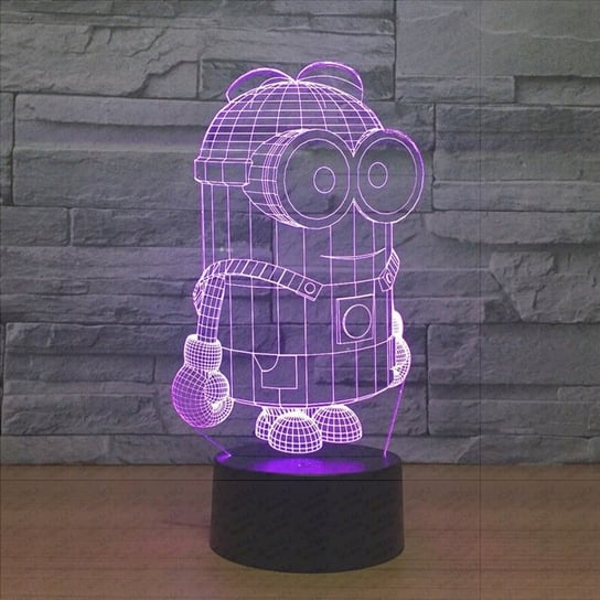 Lampka Nocna 3D Led Minionek Grawer Imię Prezent Plexido