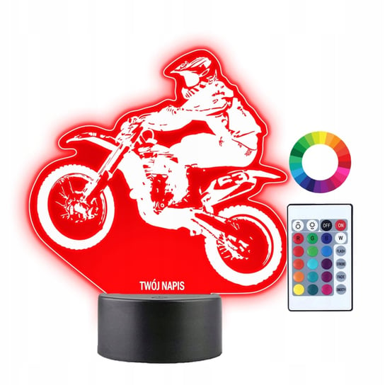 Lampka Nocna 3D LED Motocross Enduro Prezent Plexido