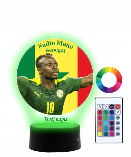 Lampka Nocna 3D LED Mundial Senegal Plexido