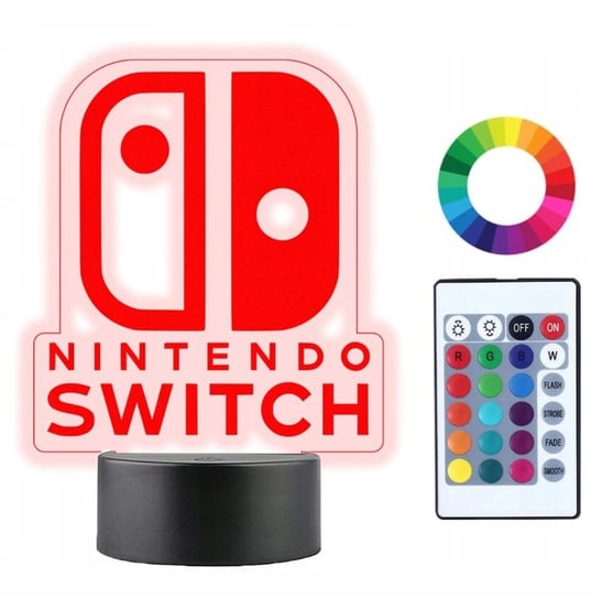 Lampka Nocna 3D Led Nintendo Switch Grawer Imię Plexido