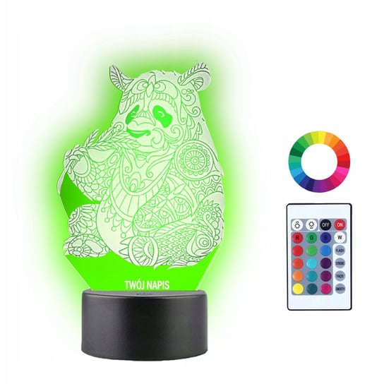 Lampka Nocna 3D Led Panda Miś Prezent Plexido