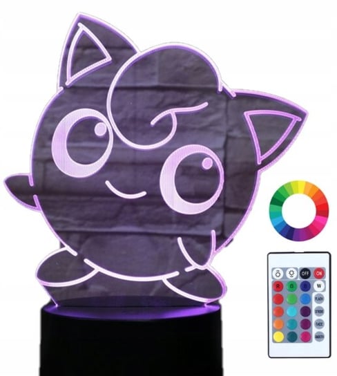 Lampka Nocna 3D Led POKEMON Jigglypuff Plexido