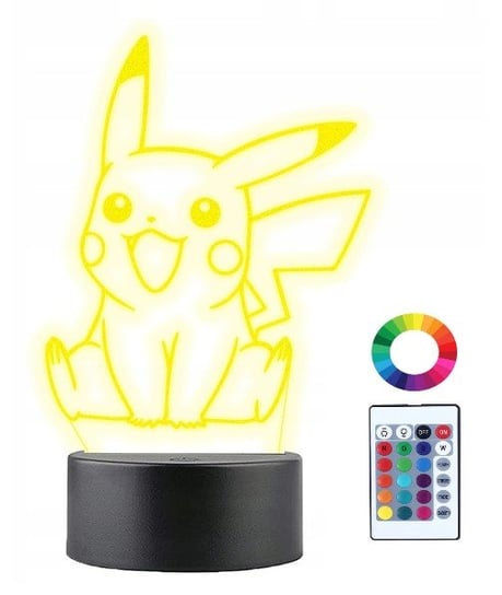 Lampka Nocna 3D Led Pokemon Pikachu Prezent Grawer Plexido