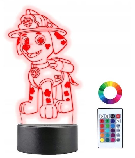 Lampka Nocna 3D Led Psi Patrol Marshall Prezent Plexido