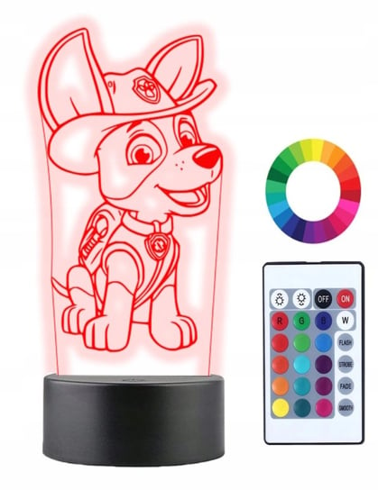 Lampka Nocna 3D Led Psi Patrol Tracker Grawer Imię Plexido