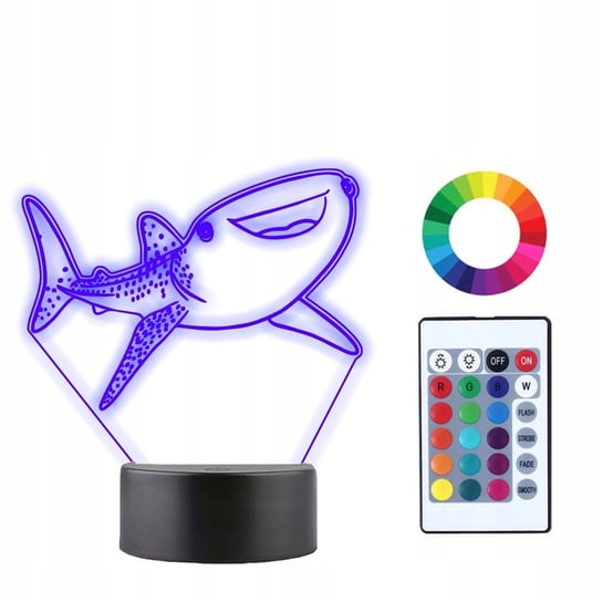 Lampka Nocna 3D LED REKIN BABY SHARK Prezent Plexido