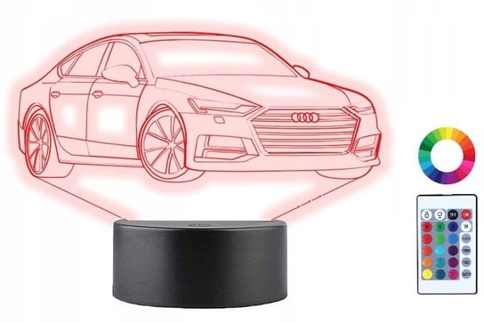 Lampka Nocna 3D Led Samochód Audi A7 Grawer Plexido