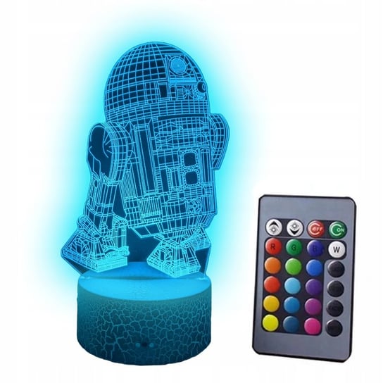 Lampka nocna 3D LED STAR WARS ROBOT USB + PILOT Inna marka