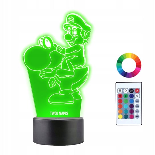 Lampka Nocna 3D Led Super Mario Dinozaur Prezent Plexido