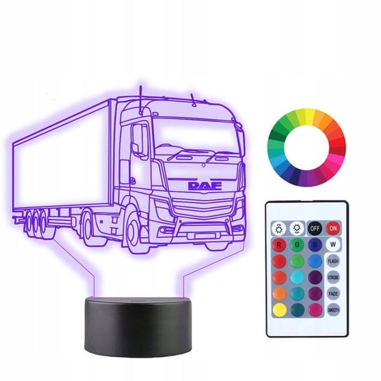 Lampka Nocna 3D Led Tir Ciężarówka Daf Plexido
