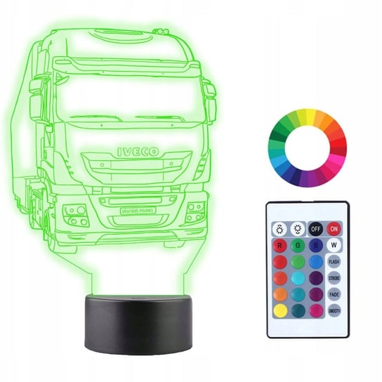 Lampka Nocna 3D Led Tir Ciężarówka Iveco Plexido