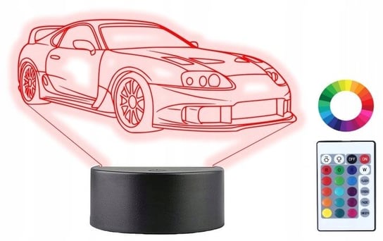 Lampka Nocna 3D Led Toyota Supra Grawer Prezent Plexido