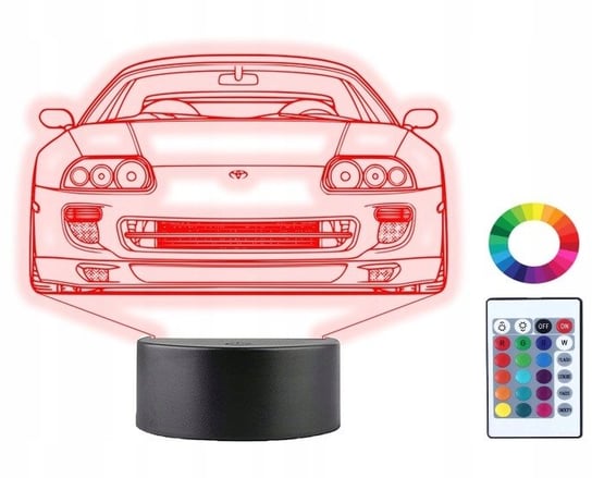 Lampka Nocna 3D Led Toyota Supra V3 Grawer Prezent Plexido