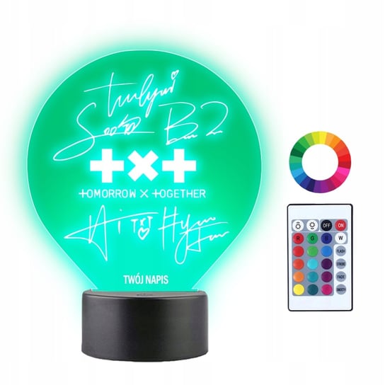 Lampka Nocna 3D Led Txt Autografy K-Pop Zespół Plexido