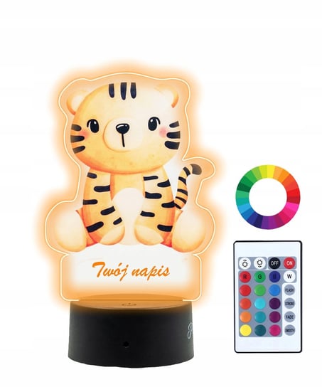 Lampka Nocna 3D LED Tygrys Prezent Plexido