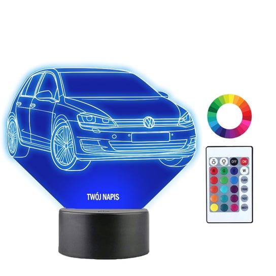 Lampka Nocna 3D Led Volkswagen Golf Prezent Plexido