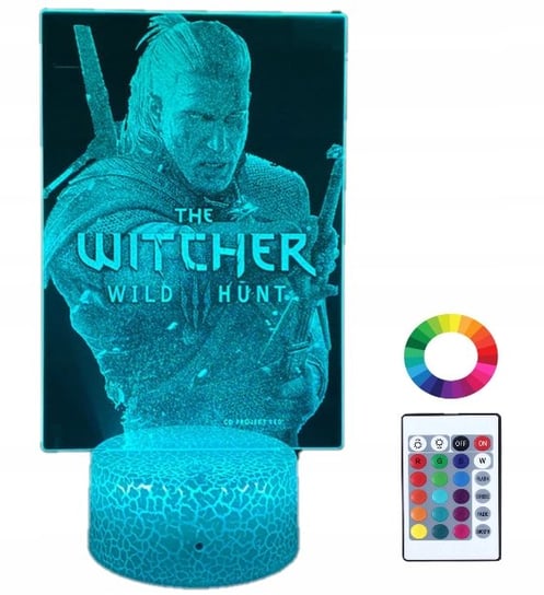 Lampka Nocna 3D LED Wiedźmin Geralt Plexido