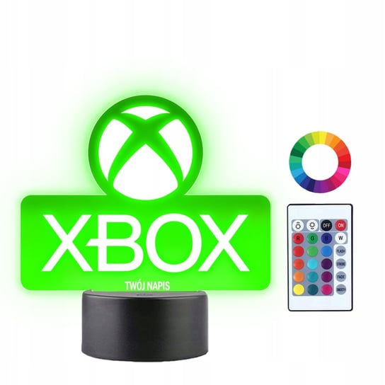 Lampka Nocna 3D Led Xbox Logo Prezent Plexido