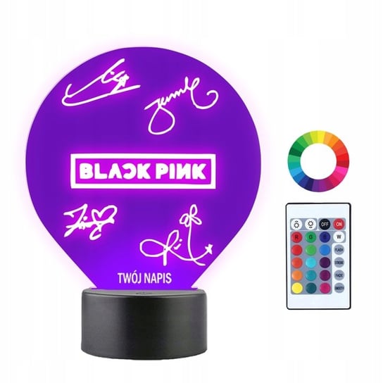 Lampka Nocna 3D Led Zespół Black Pink K-Pop Grawer Plexido