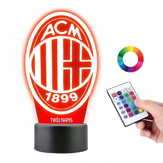 Lampka Nocna AC Milan Klub 16 kolorów LED PLEXIDO Plexido