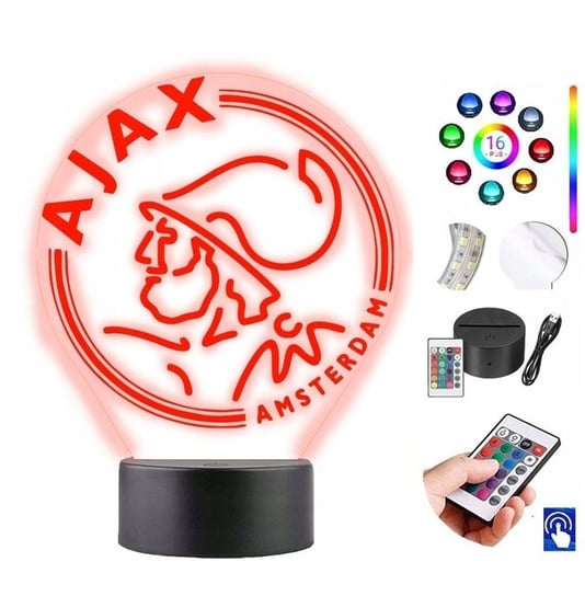 Lampka Nocna Ajax Amsterdam 16 kolorów LED PLEXIDO Plexido