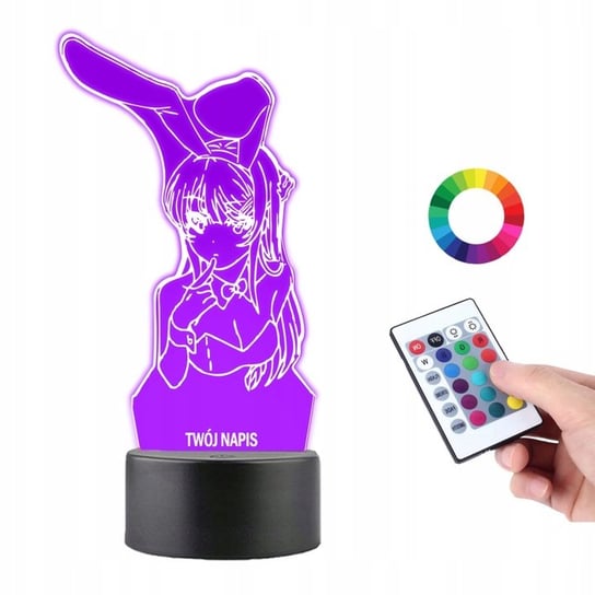 Lampka Nocna Anime Bunny Girl 16 Kol. LED PLEXIDO Plexido