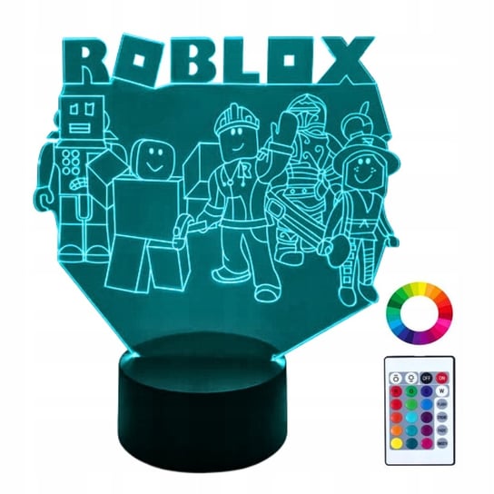 Lampka Nocna Biurkowa dla Dzieci Roblox Ekipa Podświetlana 3D + Pilot Inna marka