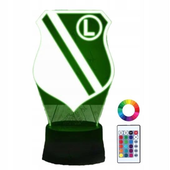 Lampka Nocna Biurkowa Legia Warszawa Herb Logo Podświetlany 3D + Pilot Inna marka