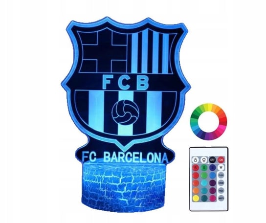 Lampka Nocna Dla Dzieci Fc Barcelona Herb Led 3D Inna marka