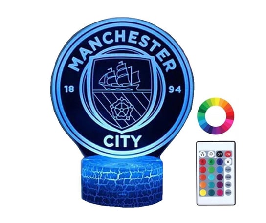 Lampka Nocna Dla Dzieci Manchester City Herb 3D Inna marka