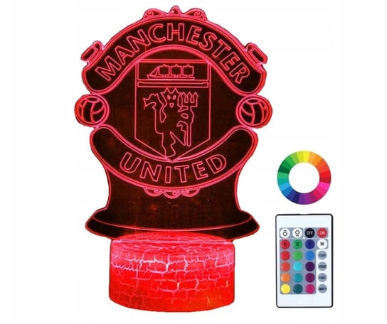 Lampka Nocna Dla Dzieci Manchester United Herb 3D Inna marka