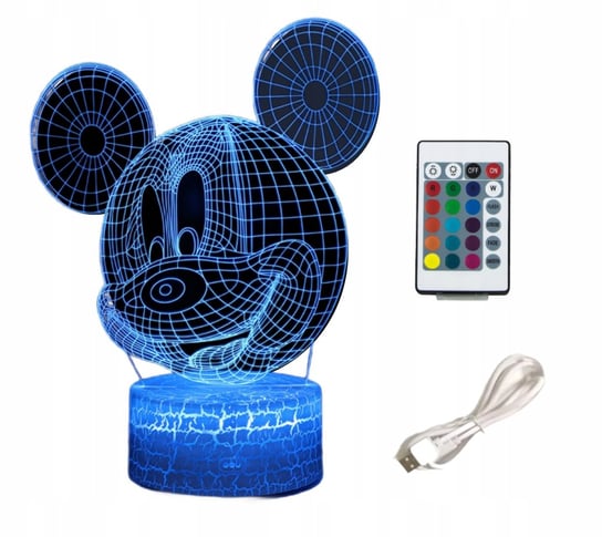 Lampka Nocna Dla Dzieci Myszka Miki Disney Led 3D Inna marka