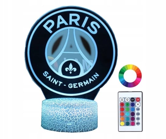 Lampka Nocna Dla Dzieci Paris Psg 3D Led + Pilot Inna marka