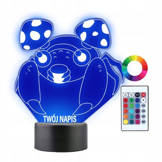 Lampka Nocna Dla Dzieci Pokemon Paras Prezent Twój Napis Imię Grawer 3D LED Plexido