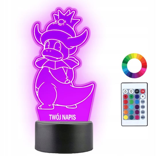 Lampka Nocna Dla Dzieci Pokemon Slowking Wodny Prezent Twój Napis 3D LED Plexido