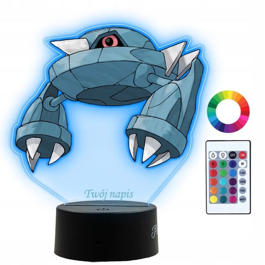 Lampka Nocna Dla Dzieci Z Nadrukiem Metang Pokemon Prezent Imię 3D LED Plexido