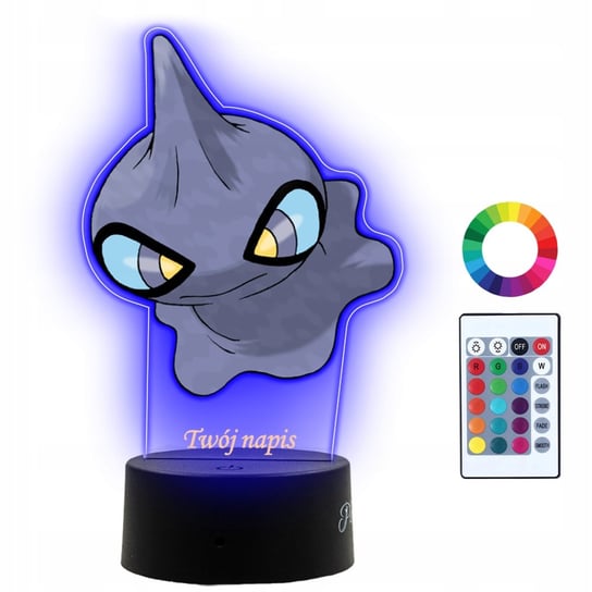 Lampka Nocna Dla Dzieci Z Nadrukiem Shuppet Pokemon Prezent Imię 3D LED Plexido
