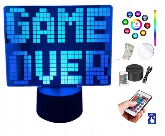 Lampka Nocna Game Over Gaming PS XBOX LED PLEXIDO Plexido