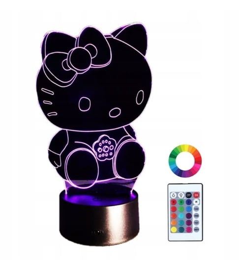 Lampka Nocna Hello Kitty Grawer 3D Led Imię Plexido