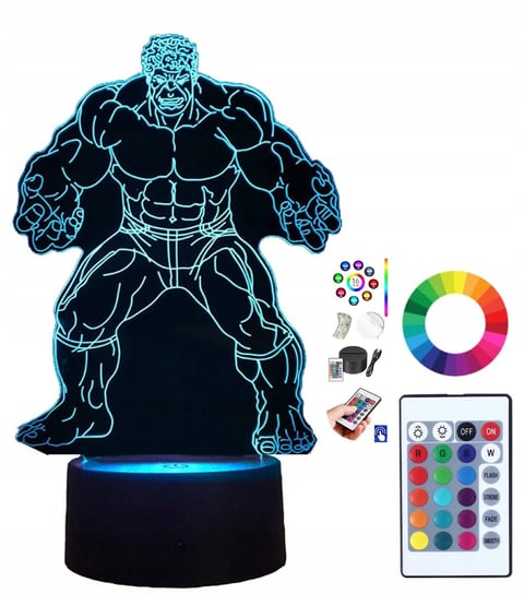Lampka Nocna Hulk Avengers Marvel 16 LED PLEXIDO Plexido