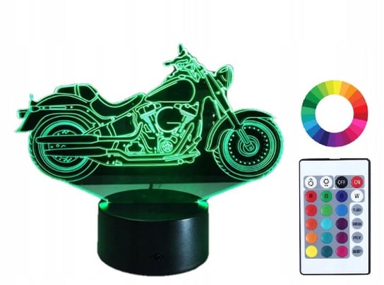 Lampka Nocna Imię Chopper Motor Led 3D Grawer Plexido